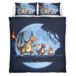 Housse De Couette Salamèche Reptincel Dracaufeu Pokémon 3 Parure de lit Ensemble De Literie