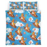 Housse De Couette Salamèche Feu Pokémon 2 Parure de lit Ensemble De Literie