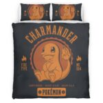 Housse De Couette Salamèche Feu Pokémon 6 Parure de lit Ensemble De Literie
