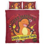 Housse De Couette Salamèche Feu Pokémon 7 Parure de lit Ensemble De Literie