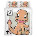Housse De Couette Salamèche Pokémon 2 Parure de lit Ensemble De Literie