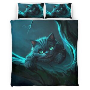 Housse De Couette Chat du Cheshire – Alice au pays des merveilles 02 Parure de lit Ensemble De Literie