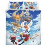 Housse De Couette Pyrobut Pokémon Parure de lit Ensemble De Literie