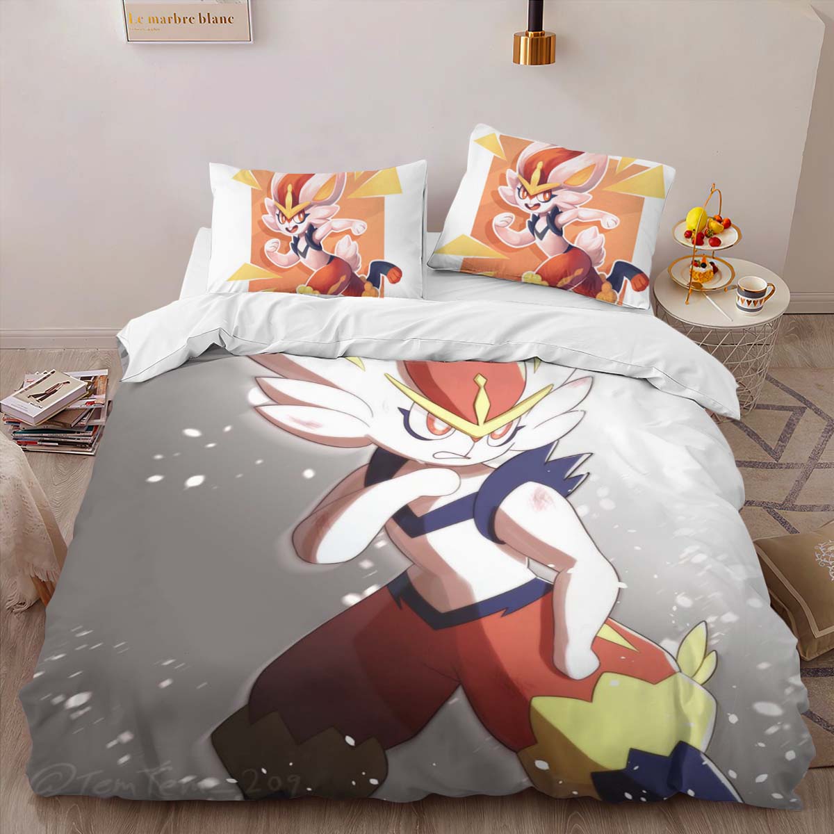 Housse De Couette Pyrobut Pokémon 3 Parure de lit Ensemble De Literie – Image 2