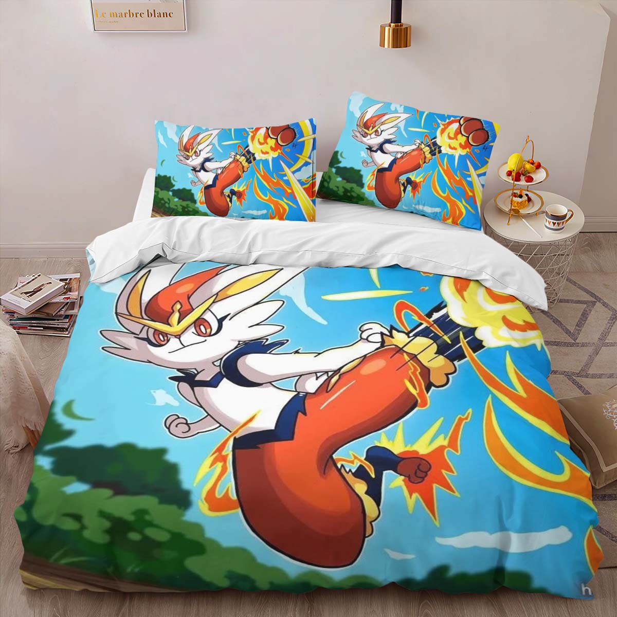 Housse De Couette Pyrobut Pokémon 5 Parure de lit Ensemble De Literie – Image 2