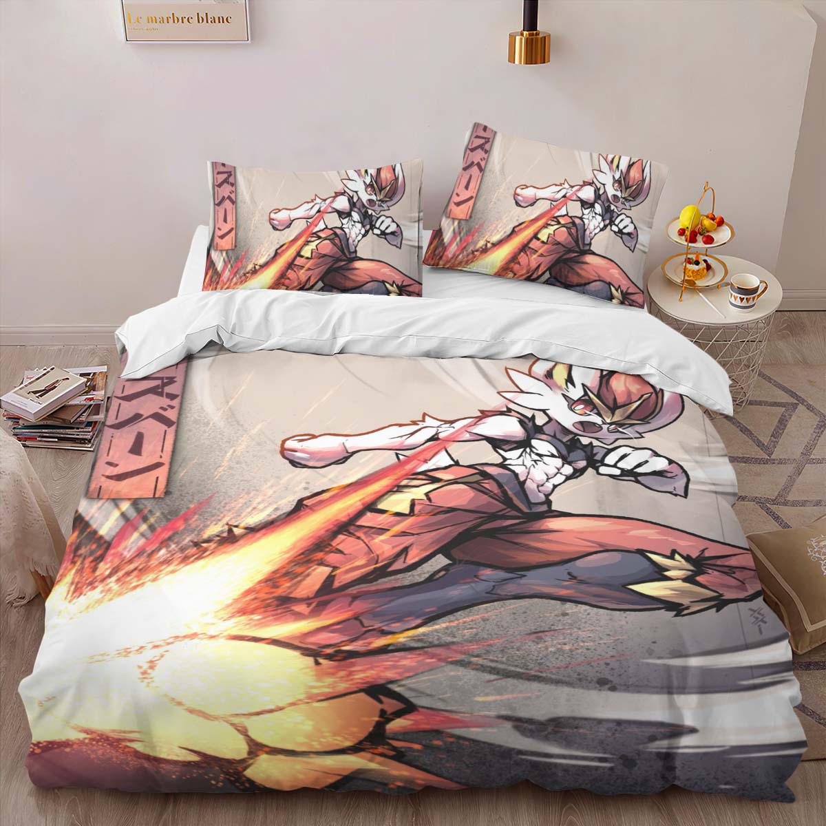 Housse De Couette Pyrobut Pokémon 7 Parure de lit Ensemble De Literie – Image 2