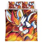 Housse De Couette Pyrobut Pokémon 8 Parure de lit Ensemble De Literie
