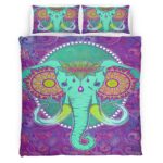 Housse De Couette Éléphant coloré – Style Parure de lit Ensemble De Literie