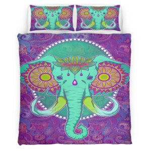 Housse De Couette Éléphant coloré – Style Parure de lit Ensemble De Literie