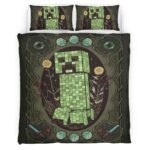 Housse De Couette Creeper Minecraft 02 Parure de lit Ensemble De Literie