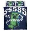 Housse De Couette Creeper Minecraft 03 Parure de lit Ensemble De Literie