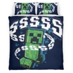 Housse De Couette Creeper Minecraft 03 Parure de lit Ensemble De Literie