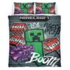 Housse De Couette Creeper Minecraft TNT Explosion Parure de lit Ensemble De Literie