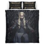 Housse De Couette Daenerys Targaryen sur le Trône de Fer Parure de lit Ensemble De Literie