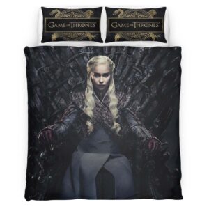 Housse De Couette Daenerys Targaryen sur le Trône de Fer Parure de lit Ensemble De Literie