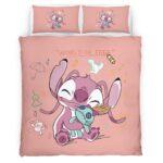 Housse De Couette Ange Disney Lilo & Stitch Parure de lit Ensemble De Literie