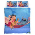 Housse De Couette Personnages Disney Lilo & Stitch 1002 Parure de lit Ensemble De Literie