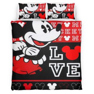 Housse De Couette Mickey Mouse Disney 45 Parure de lit Ensemble De Literie