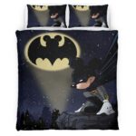 Housse De Couette Mickey Mouse façon Batman Parure de lit Ensemble De Literie