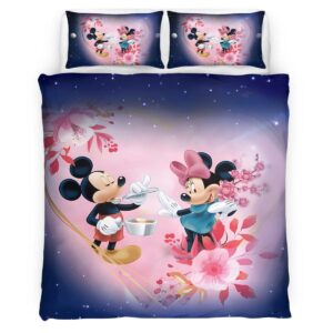 Housse De Couette Mickey Mouse & Minnie Mouse Disney 12 Parure de lit Ensemble De Literie