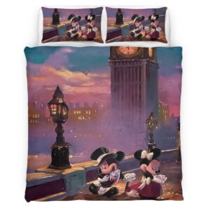 Housse De Couette Mickey Mouse & Minnie Mouse Disney 15 Parure de lit Ensemble De Literie