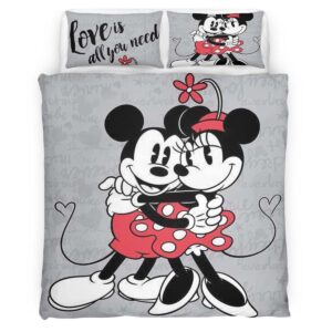 Housse De Couette Mickey Mouse & Minnie Mouse Disney 17 Parure de lit Ensemble De Literie
