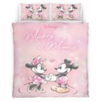 Housse De Couette Mickey Mouse & Minnie Mouse Disney 20 Parure de lit Ensemble De Literie