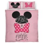 Housse De Couette Mickey Mouse & Minnie Mouse Disney 21 Parure de lit Ensemble De Literie