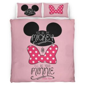 Housse De Couette Mickey Mouse & Minnie Mouse Disney 21 Parure de lit Ensemble De Literie