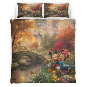 Housse De Couette Mickey Mouse & Minnie Mouse Disney Parure de lit Ensemble De Literie