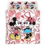 Housse De Couette Mickey Mouse & Minnie Mouse Disney 5 Parure de lit Ensemble De Literie