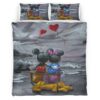 Housse De Couette Mickey Mouse & Minnie Mouse Disney 7 Parure de lit Ensemble De Literie