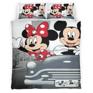 Housse De Couette Mickey Mouse & Minnie Mouse à Londres Parure de lit Ensemble De Literie