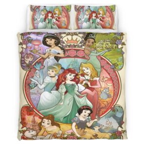 Housse De Couette Princesses Disney 11 Parure de lit Ensemble De Literie