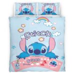 Housse De Couette Disney Stitch 64 Parure de lit Ensemble De Literie