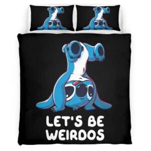 Housse De Couette Disney Stitch Let’s Be Weirdos Parure de lit Ensemble De Literie