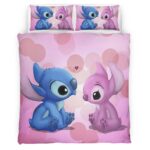 Housse De Couette Disney Stitch et Angel 16 Parure de lit Ensemble De Literie