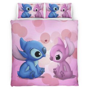Housse De Couette Disney Stitch et Angel 16 Parure de lit Ensemble De Literie