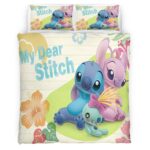 Housse De Couette Disney Stitch et Angel 18 Parure de lit Ensemble De Literie