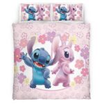 Housse De Couette Disney Stitch et Angel 19 Parure de lit Ensemble De Literie