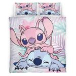 Housse De Couette Disney Stitch et Angel 3 Parure de lit Ensemble De Literie
