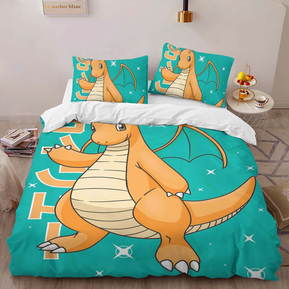 Housse De Couette Dracolosse Pokémon 3 Parure de lit Ensemble De Literie – Image 2