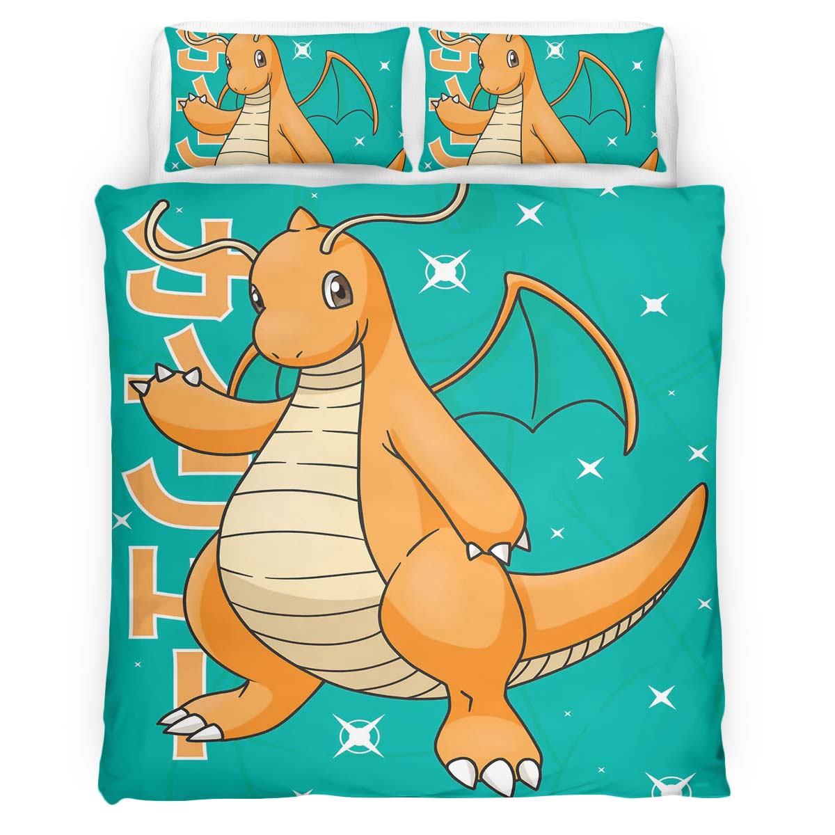 Housse De Couette Dracolosse Pokémon 3 Parure de lit Ensemble De Literie