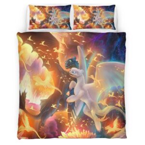 Housse De Couette Dragons – Krokmou & Furie Éclair 3 Parure de lit Ensemble De Literie