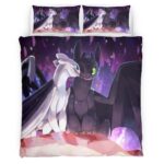 Housse De Couette Dragons – Krokmou & Furie Éclair 4 Parure de lit Ensemble De Literie