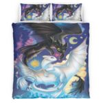 Housse De Couette Dragons – Krokmou & Furie Éclair 5 Parure de lit Ensemble De Literie