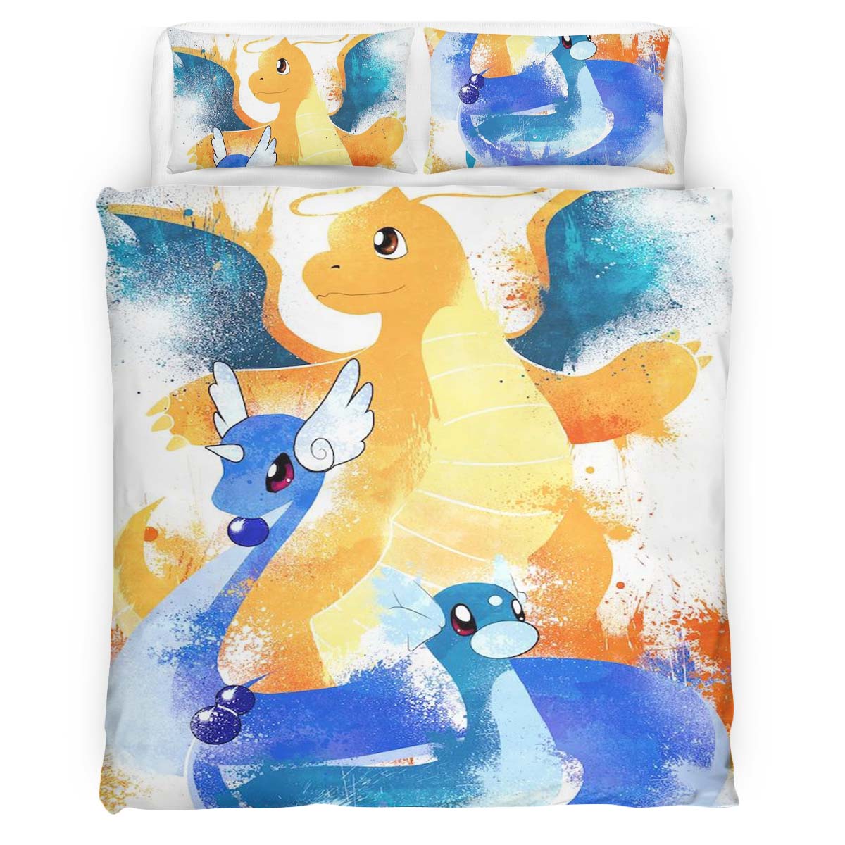 Housse De Couette Dratini Draco Dracolosse Pokémon Parure de lit Ensemble De Literie