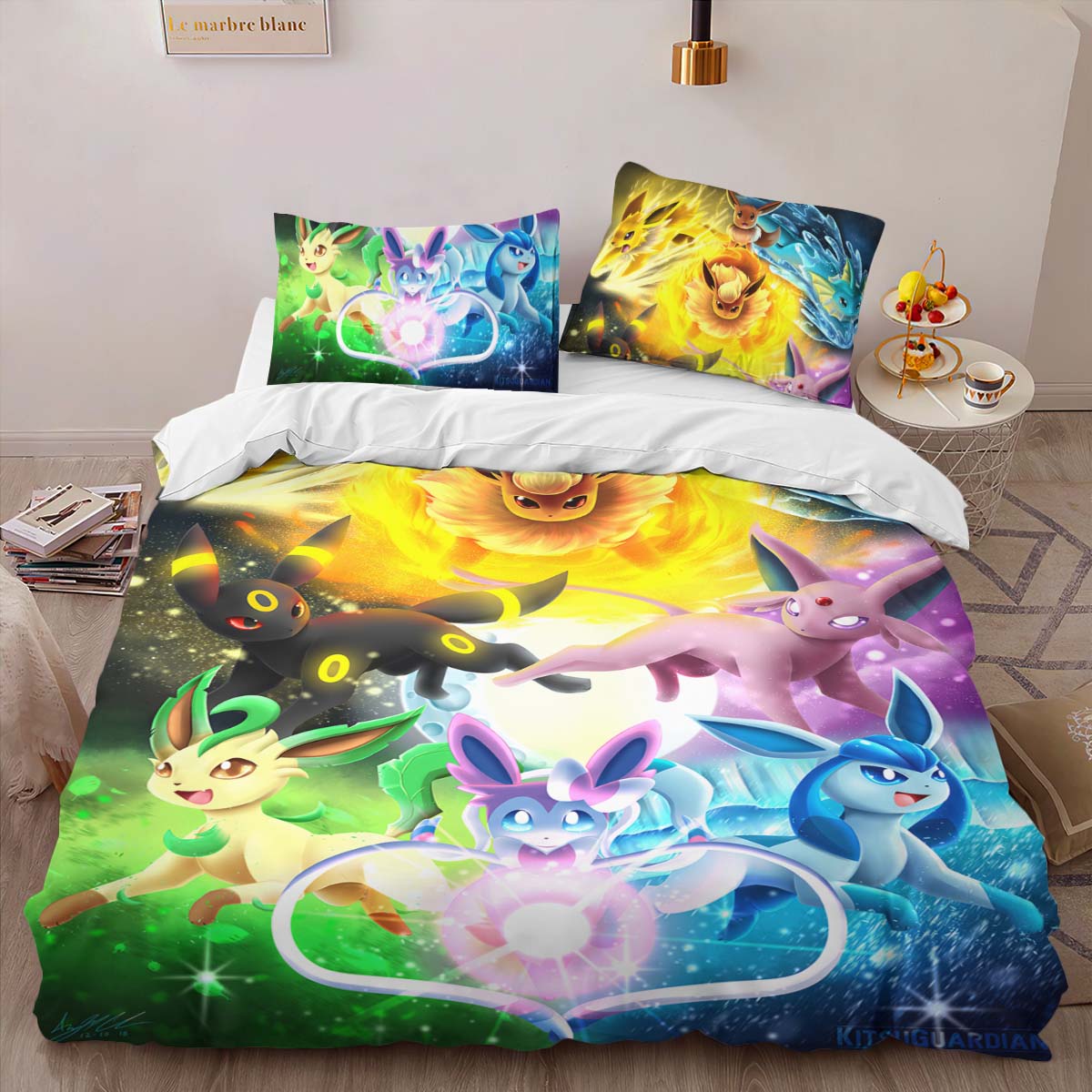 Housse De Couette Évolution Évoli Pokémon 1 Parure de lit Ensemble De Literie – Image 2