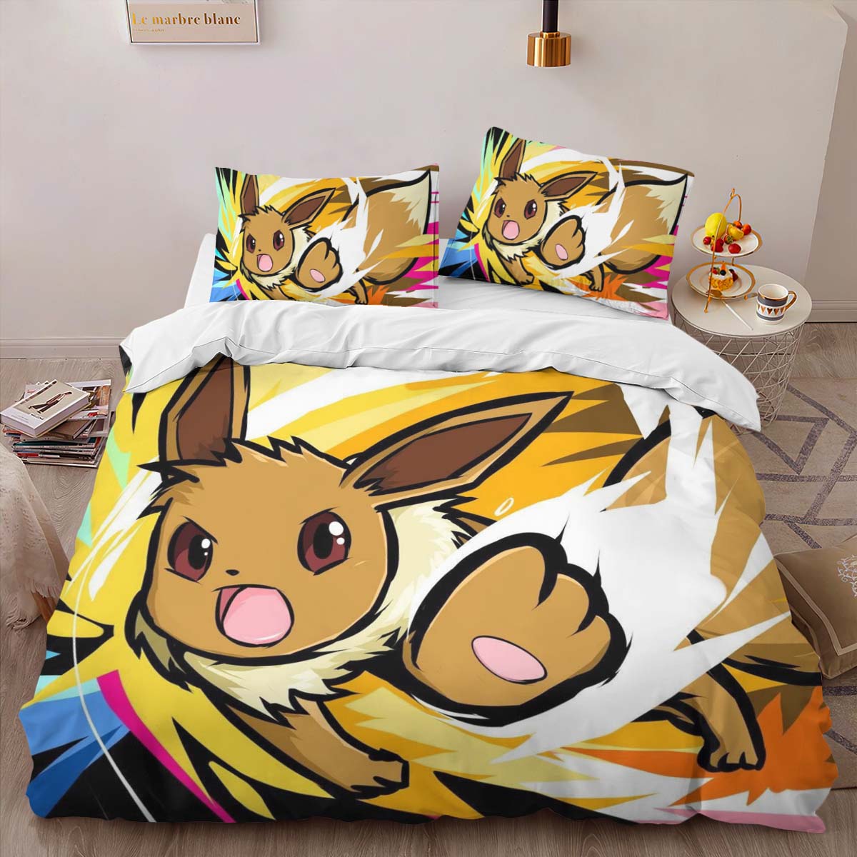 Housse De Couette Évolution Évoli Pokémon 11 Parure de lit Ensemble De Literie – Image 2