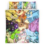 Housse De Couette Évolution Évoli Pokémon 13 Parure de lit Ensemble De Literie
